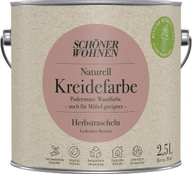 Schöner Wohnen Naturell Kreidefarbe innen herbstrascheln gedecktes rostrot, 2.5l