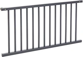 Babybay Verschlussgitter Kinderbett Boxspring XXL schiefergrau lackiert
