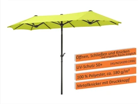 Schneider Salerno Sonnenschirm 300x150cm apfelgrün