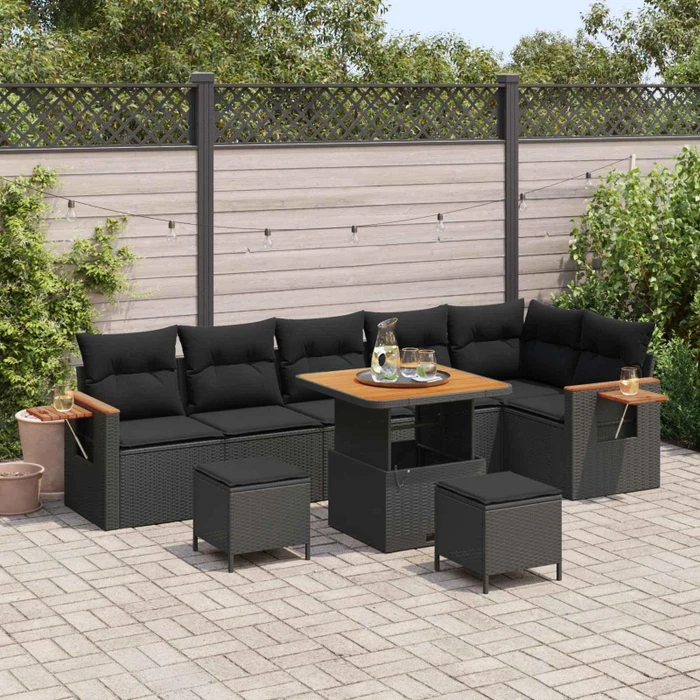 vidaXL Polyrattan Gartensofa Lounge-Set