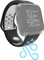 Hama Ersatzarmband Sport für Fitbit Versa 2 grau/schwarz Vorschaubild