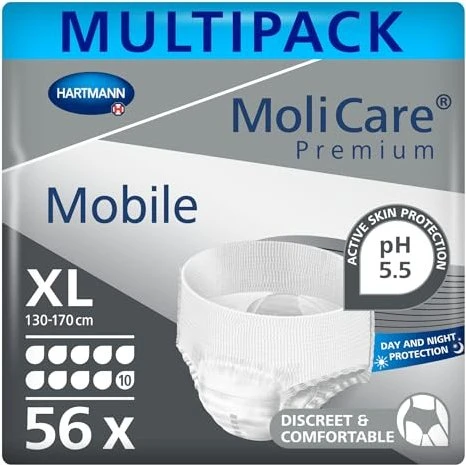Hartmann MoliCare Premium Mobile 10 Tropfen Schutzhose Größe XL, 56 Stück