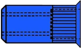 Gesipa Stahl gerändelt kleinkopf Blindnietmutter M4x6x12mm, 500 Stück