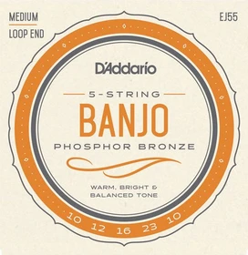 D'Addario 5-String Banjo Phosphor Bronze Medium