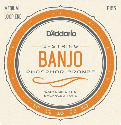 D'Addario 5-String Banjo Phosphor Bronze Medium