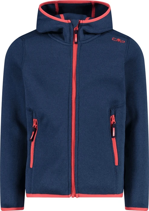 CMP Knit-Tech Meliert Fleece Jacke blue/ink (Junior)