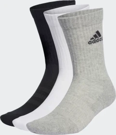 adidas Cushioned Crew Socken medium grey heather/white/black, 3 Paare