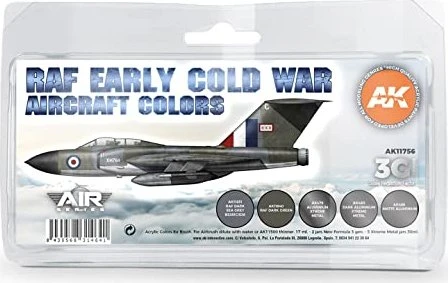 AK-Interactive 3rd Gen Acrylic Colors RAF Early Cold War Aircraft Colors Farbset, 5-tlg.