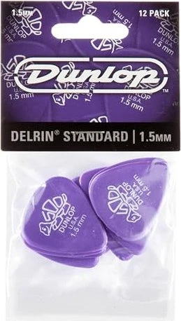 Dunlop Delrin 500 Pick, 1.5mm, 12-Pack