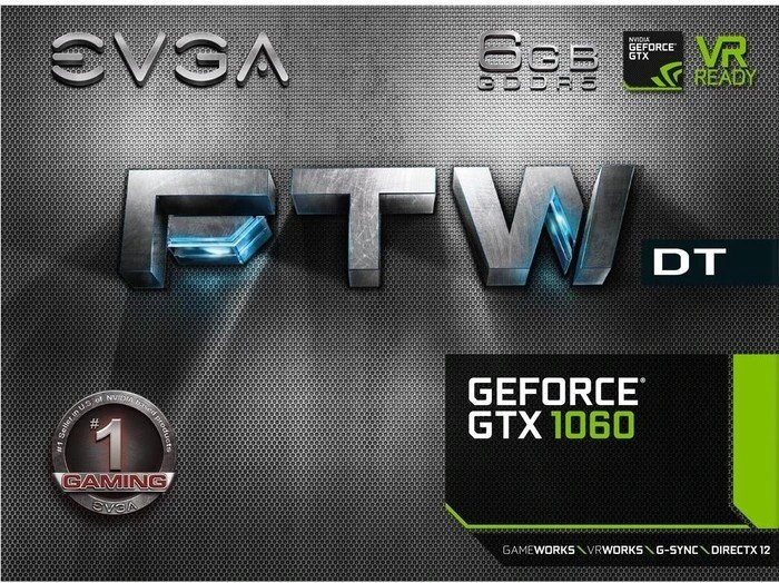 EVGA GeForce GTX 1060 FTW DT Gaming ACX 3.0, 6GB GDDR5, DVI, HDMI, 3x DP
