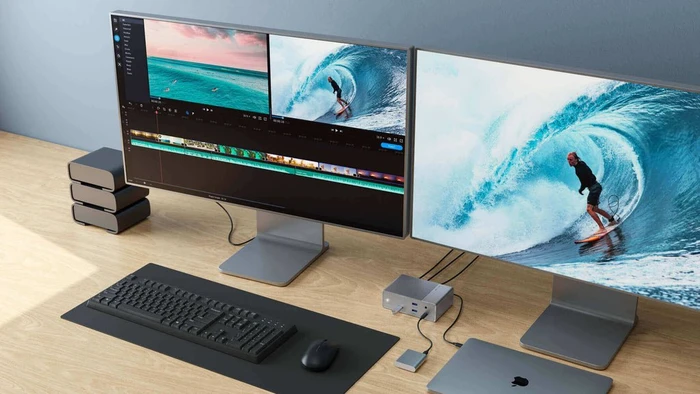 Targus HyperDrive GEN2 14-Port Thunderbolt 3 Docking Station, Multiport-Adapter, grau, Thunderbolt 3 [Buchse]