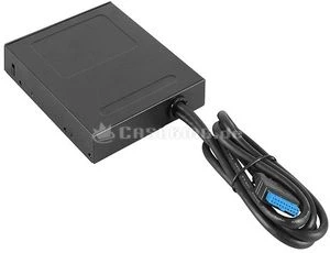 BitFenix 2x USB 3.0 Front Panel, 3.5" Multifunktionspanel, schwarz