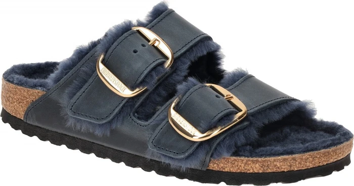 Birkenstock Arizona Big Buckle Lammfell Naturleder geölt (Damen)