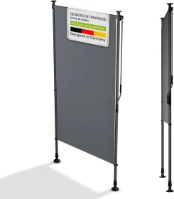 Juskys Barbados Senkrechtmarkise 100x316cm grau