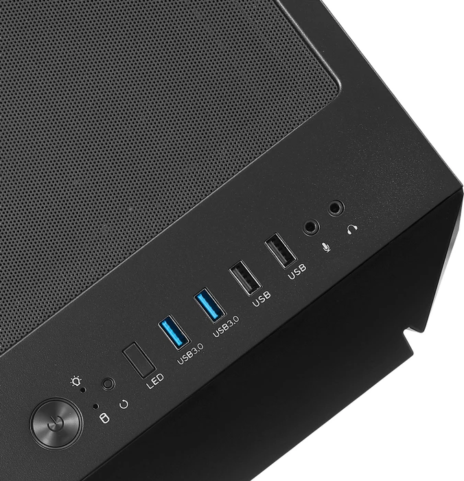SilverStone Fara V1M Pro, schwarz, Glasfenster
