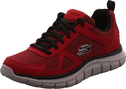 Skechers Track Bucolo red leather/black mesh trim (Herren)