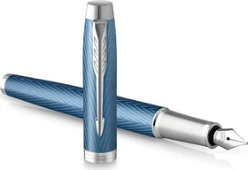 Parker IM Premium blue grey lacquer/chrome trim, rechte Hand, mittel, Geschenkbox