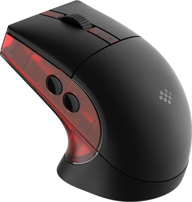 8BitDo Retro R8 Mouse mit Ladestation, Gears of War E-Day Edition, schwarz/rot, USB/Bluetooth