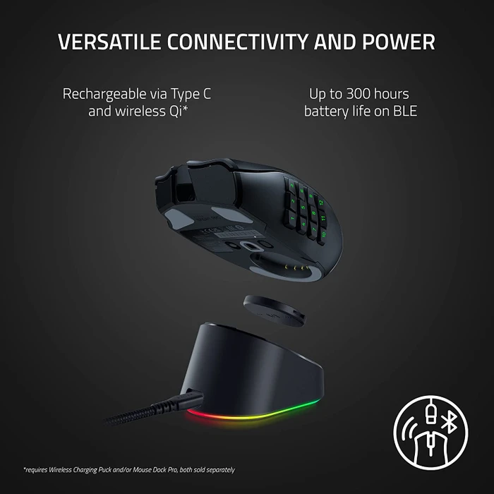 Razer Naga V2 Pro Wireless, USB/Bluetooth