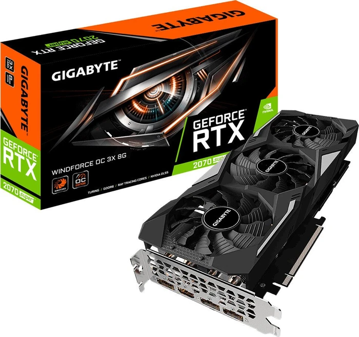 GIGABYTE GeForce RTX 2070 SUPER Windforce OC 3X 8G, 8GB GDDR6, HDMI, 3x DP