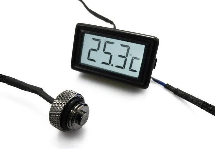 XSPC LCD Temperatursensor weiß inkl. 1/4" Sensor V2