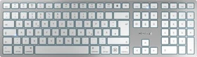 Cherry KW 9100 Slim for Mac, silber/weiß, USB/Bluetooth, DE (JK-9110DE-1)