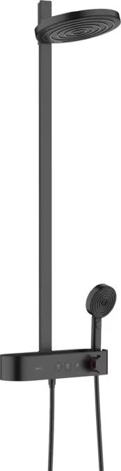Hansgrohe Pulsify S Showerpipe 260 2jet EcoSmart mit ShowerTablet Select 400 Duschsystem mattschwarz (24241670)