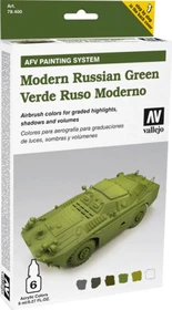 Vallejo Model Air AFV Painting System Modern Russian Green Farbset, 6-tlg.