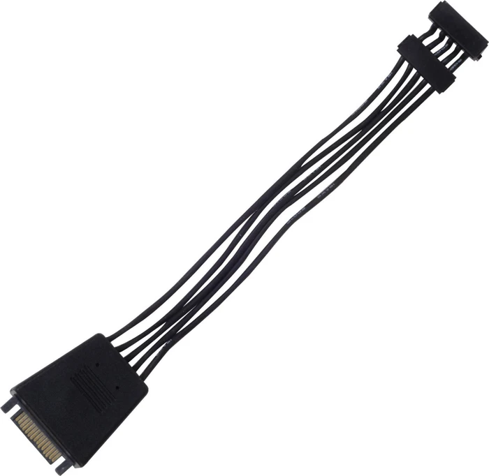 SilverStone CP06-E2, SATA Adapter Kabel, 1 auf 2 SATA Stecker (Super Flexibel), 2x 2200µF Kondensatoren