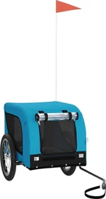 vidaXL Hunde 124x65cm Fahrradanhänger blau