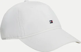 Tommy Hilfiger Flag-Stickerei Baseball Kappe optic white