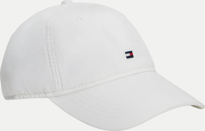 Tommy Hilfiger Flag-Stickerei Baseball Kappe optic white