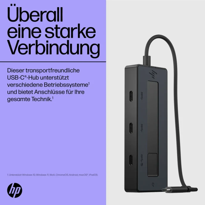 HP Universal USB-C Multiport-Hub, USB-C 3.1 [Stecker]