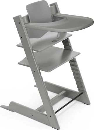 Stokke Tripp Trapp inkl. Babyset & Tray Set Buche stormgrey