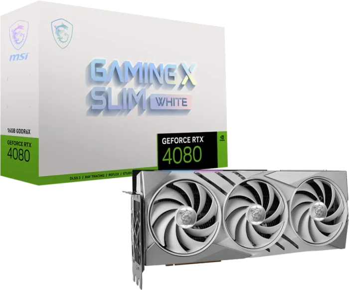 MSI GeForce RTX 4080 Gaming Slim White 16G, 16GB GDDR6X, 2x HDMI, 2x DP