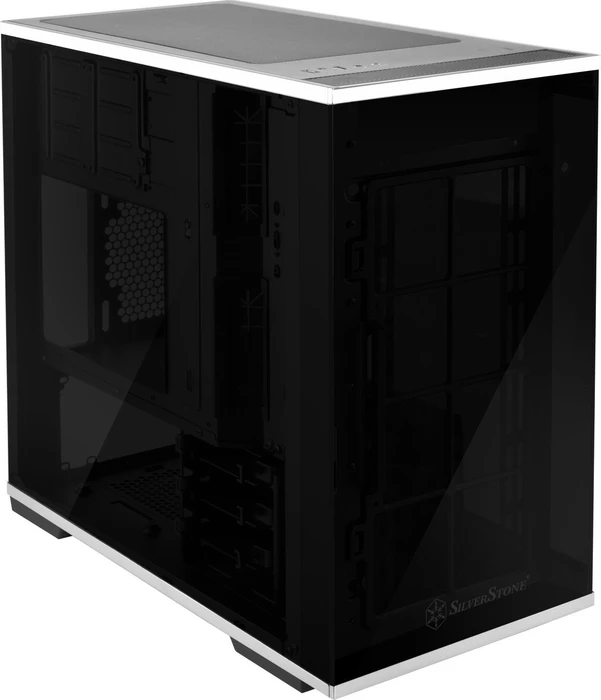 SilverStone Lucid LD01, schwarz/weiß, Glasfenster