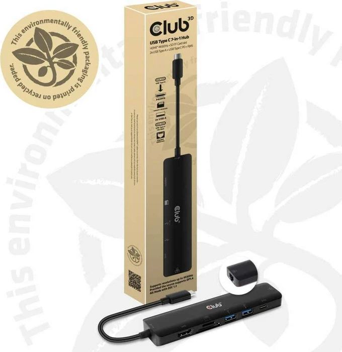 Club 3D 7in1 Hub, USB-C 3.1 [Stecker]