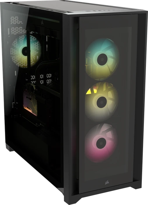 Corsair iCue 5000X RGB, schwarz, Glasfenster