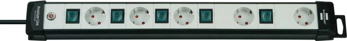 Brennenstuhl Premium-Line Technik mit Schalter [5x], 5-fach, 3m, schwarz/grau