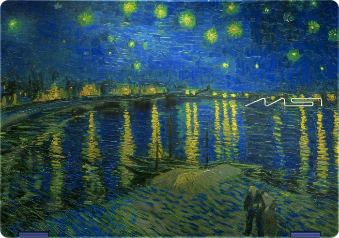 MSI Prestige 14 Flip AI+ Starry Night Over the Rhone-273N, Star Blue, Core Ultra X9 378H, 32GB RAM, 1TB SSD, DE, Vincent van Gogh Edition