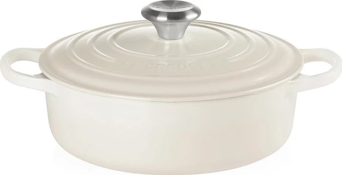 Le Creuset Signature Gusseisen Gourmet Bräter rund 24cm 3.1l meringue