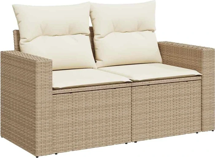 vidaXL Gartensofa 2-Sitzer mit Kissen