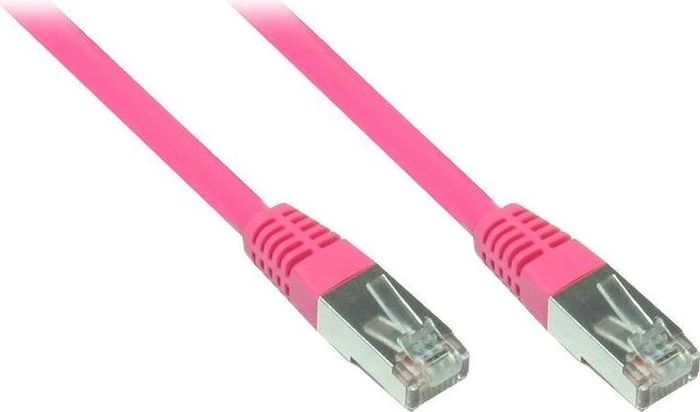 Good Connections RNS Patchkabel, Cat5e, SF/UTP, RJ-45/RJ-45, 0.25m, rosa