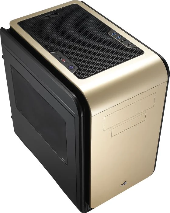 AeroCool DS Cube Gold Window Edition, Acrylfenster
