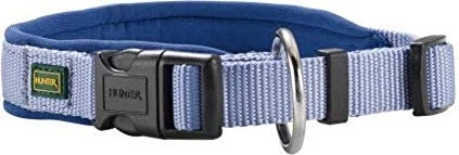 Hunter Neopren Vario Plus Halsung, Hundehalsband, Nylon, mit Neopren gepolstert, 50/2.0cm M-L, blau