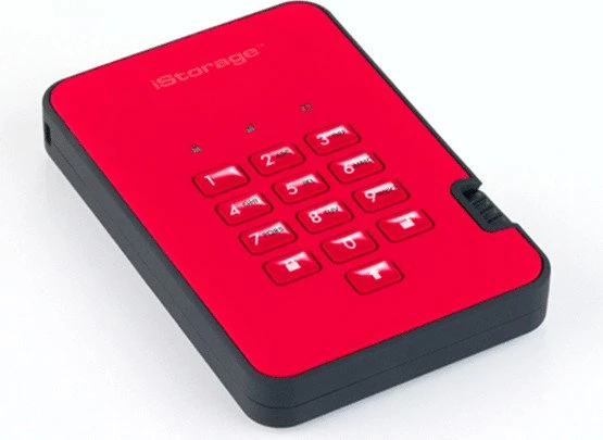 iStorage diskAshur2 256bit, rot, 5TB, USB-A 3.0