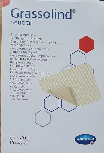 Hartmann Grassolind Salbenkompressen steril, 7.5 x 10cm, 10 Stück