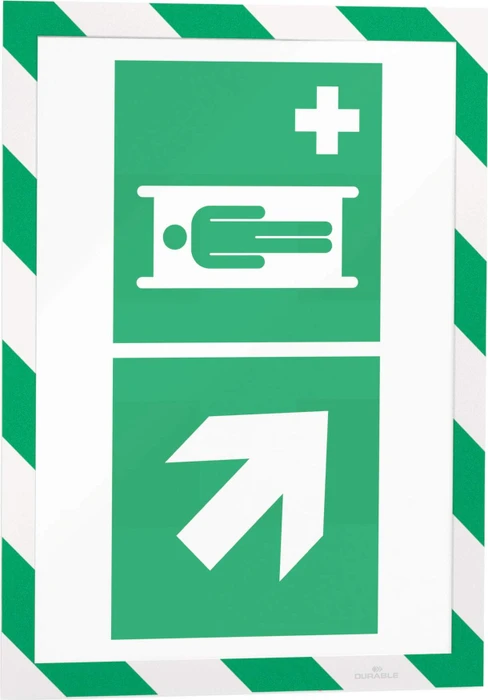 Durable Duraframe Magnetic Security Schutzrahmen, A4, grün/weiß, 5 Stück