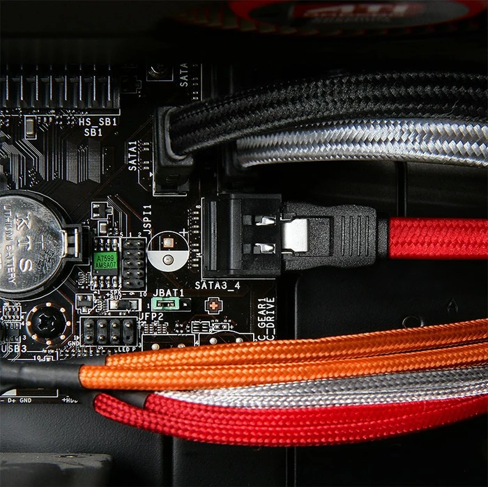 BitFenix Alchemy 8-Pin EPS12V Verlängerung 45cm, sleeved orange