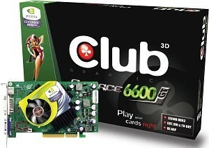 Club 3D GeForce 6600 GT, 128MB DDR3, VGA, DVI, TV-out